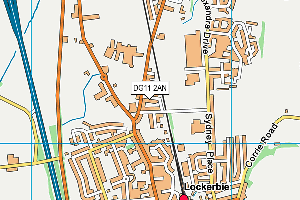 DG11 2AN map - OS VectorMap District (Ordnance Survey)