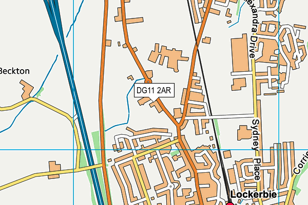 DG11 2AR map - OS VectorMap District (Ordnance Survey)