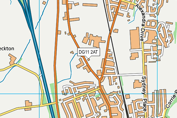 DG11 2AT map - OS VectorMap District (Ordnance Survey)