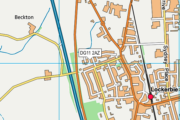DG11 2AZ map - OS VectorMap District (Ordnance Survey)