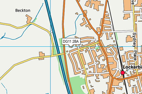 DG11 2BA map - OS VectorMap District (Ordnance Survey)