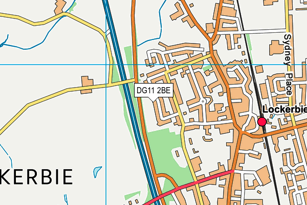 DG11 2BE map - OS VectorMap District (Ordnance Survey)