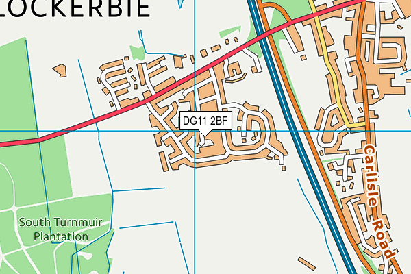 DG11 2BF map - OS VectorMap District (Ordnance Survey)