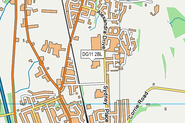 DG11 2BL map - OS VectorMap District (Ordnance Survey)