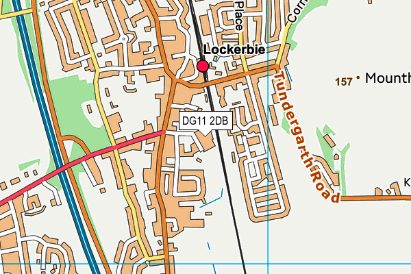 DG11 2DB map - OS VectorMap District (Ordnance Survey)