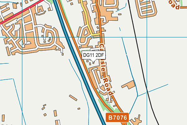 DG11 2DF map - OS VectorMap District (Ordnance Survey)