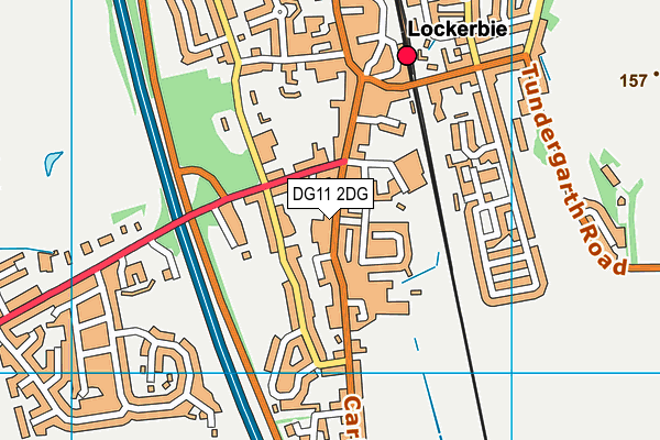 DG11 2DG map - OS VectorMap District (Ordnance Survey)