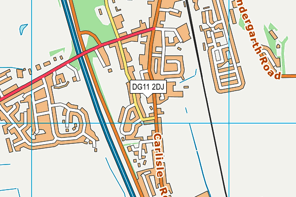 DG11 2DJ map - OS VectorMap District (Ordnance Survey)