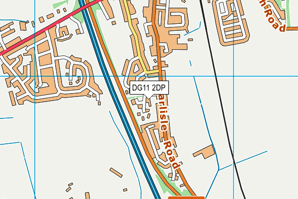DG11 2DP map - OS VectorMap District (Ordnance Survey)
