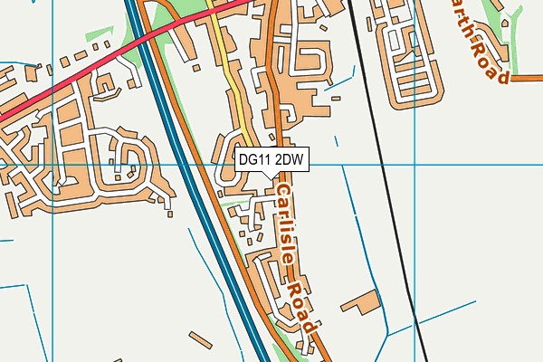 DG11 2DW map - OS VectorMap District (Ordnance Survey)
