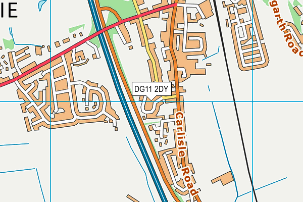 DG11 2DY map - OS VectorMap District (Ordnance Survey)