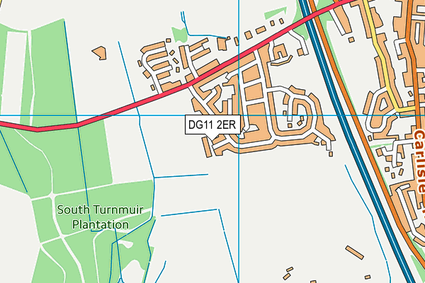 DG11 2ER map - OS VectorMap District (Ordnance Survey)