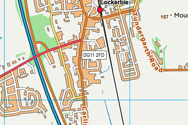 DG11 2FD map - OS VectorMap District (Ordnance Survey)