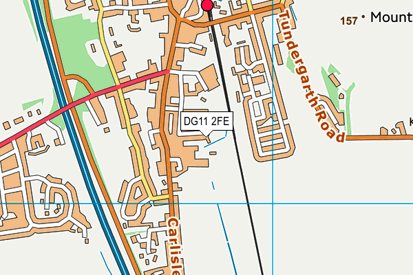 DG11 2FE map - OS VectorMap District (Ordnance Survey)