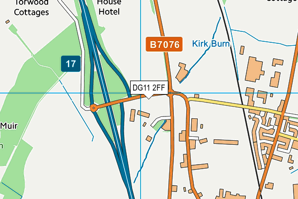 DG11 2FF map - OS VectorMap District (Ordnance Survey)
