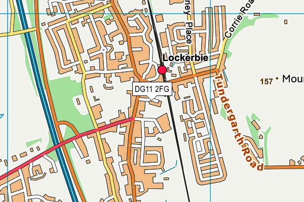 DG11 2FG map - OS VectorMap District (Ordnance Survey)