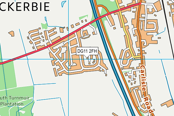 DG11 2FH map - OS VectorMap District (Ordnance Survey)