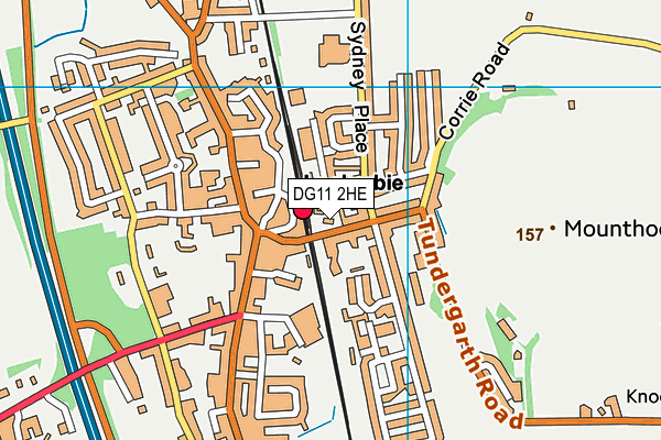DG11 2HE map - OS VectorMap District (Ordnance Survey)