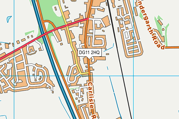 DG11 2HQ map - OS VectorMap District (Ordnance Survey)