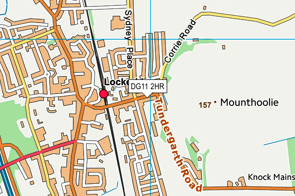 DG11 2HR map - OS VectorMap District (Ordnance Survey)