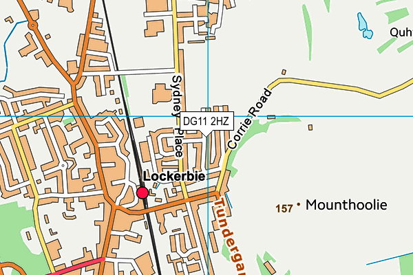 DG11 2HZ map - OS VectorMap District (Ordnance Survey)