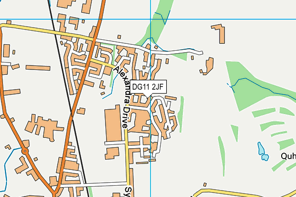 DG11 2JF map - OS VectorMap District (Ordnance Survey)