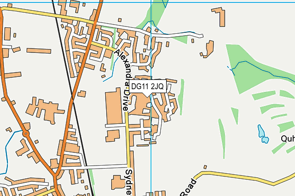 DG11 2JQ map - OS VectorMap District (Ordnance Survey)