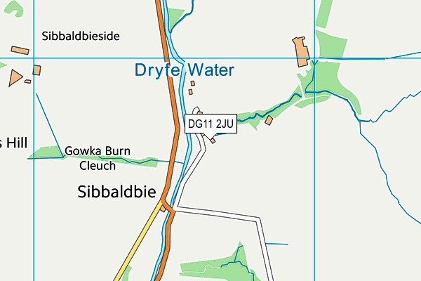 DG11 2JU map - OS VectorMap District (Ordnance Survey)