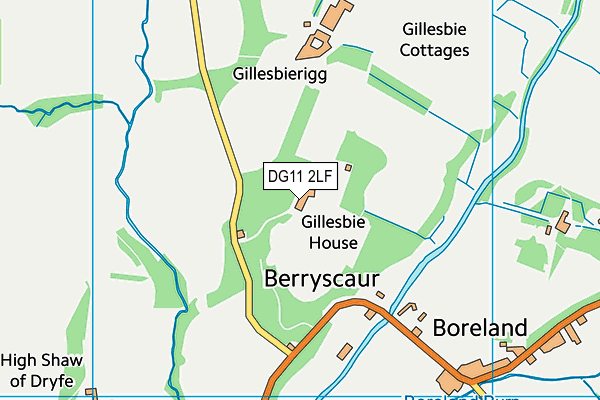 DG11 2LF map - OS VectorMap District (Ordnance Survey)