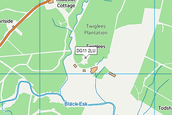 DG11 2LU map - OS VectorMap District (Ordnance Survey)