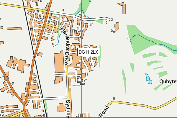 DG11 2LX map - OS VectorMap District (Ordnance Survey)