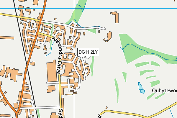 DG11 2LY map - OS VectorMap District (Ordnance Survey)