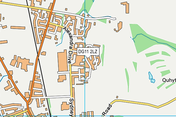 DG11 2LZ map - OS VectorMap District (Ordnance Survey)