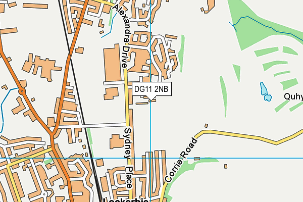 DG11 2NB map - OS VectorMap District (Ordnance Survey)