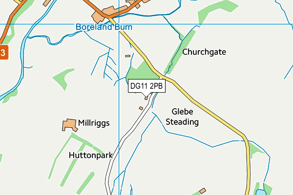 DG11 2PB map - OS VectorMap District (Ordnance Survey)