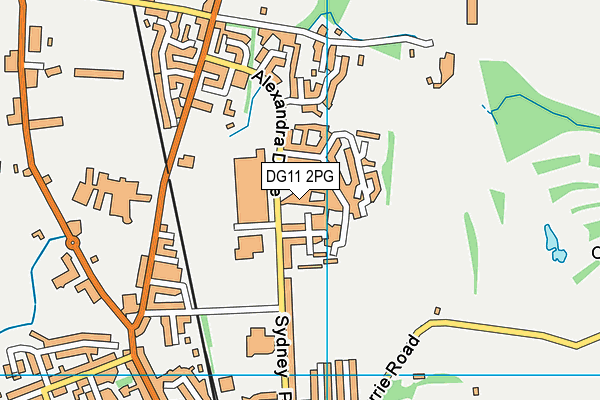 DG11 2PG map - OS VectorMap District (Ordnance Survey)