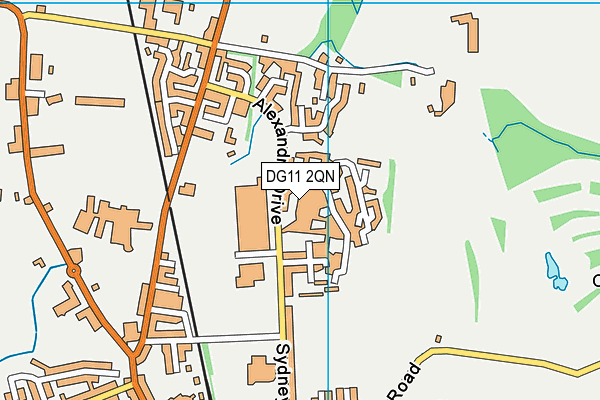 DG11 2QN map - OS VectorMap District (Ordnance Survey)