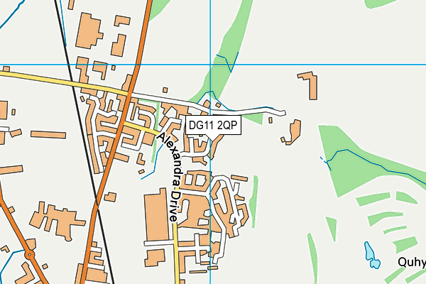 DG11 2QP map - OS VectorMap District (Ordnance Survey)
