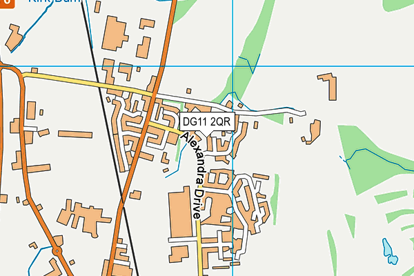 DG11 2QR map - OS VectorMap District (Ordnance Survey)