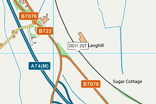 DG11 2QT map - OS VectorMap District (Ordnance Survey)
