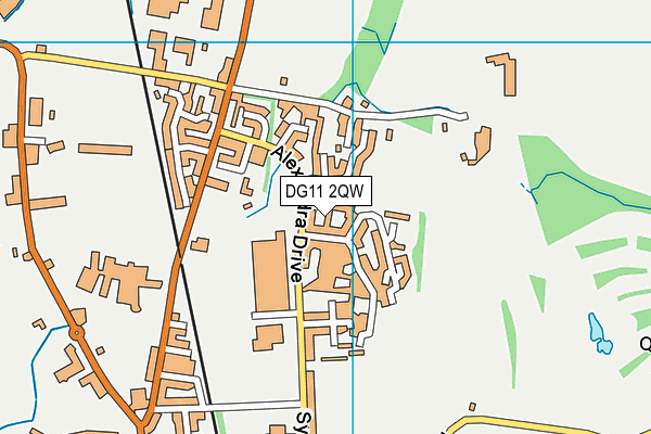 DG11 2QW map - OS VectorMap District (Ordnance Survey)