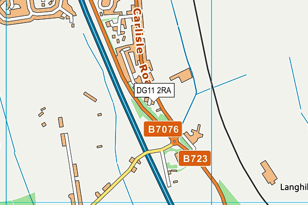 DG11 2RA map - OS VectorMap District (Ordnance Survey)