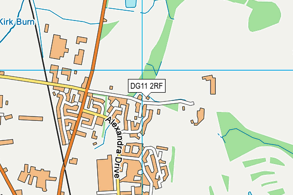DG11 2RF map - OS VectorMap District (Ordnance Survey)