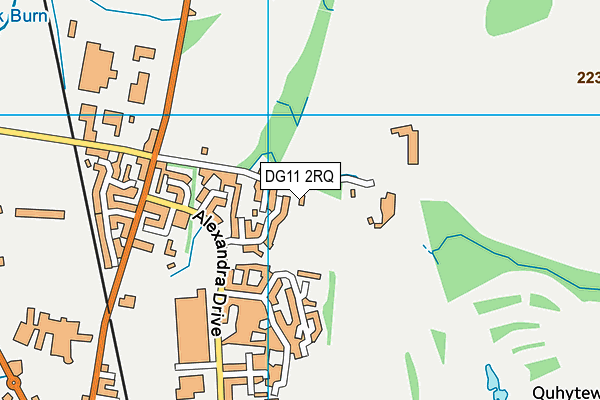 DG11 2RQ map - OS VectorMap District (Ordnance Survey)