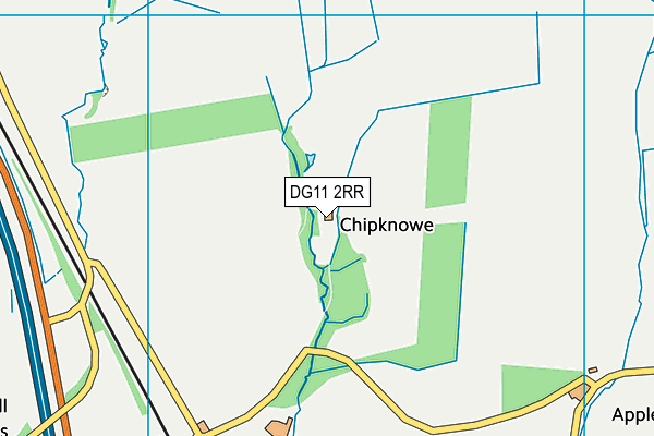 DG11 2RR map - OS VectorMap District (Ordnance Survey)