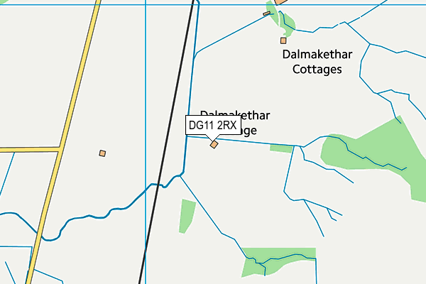 DG11 2RX map - OS VectorMap District (Ordnance Survey)