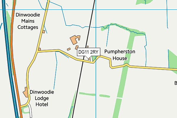 DG11 2RY map - OS VectorMap District (Ordnance Survey)