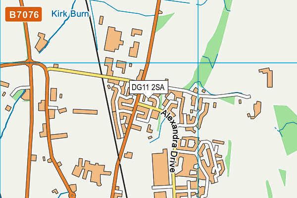 DG11 2SA map - OS VectorMap District (Ordnance Survey)