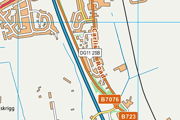 DG11 2SB map - OS VectorMap District (Ordnance Survey)