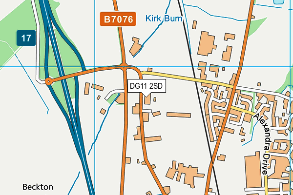 DG11 2SD map - OS VectorMap District (Ordnance Survey)